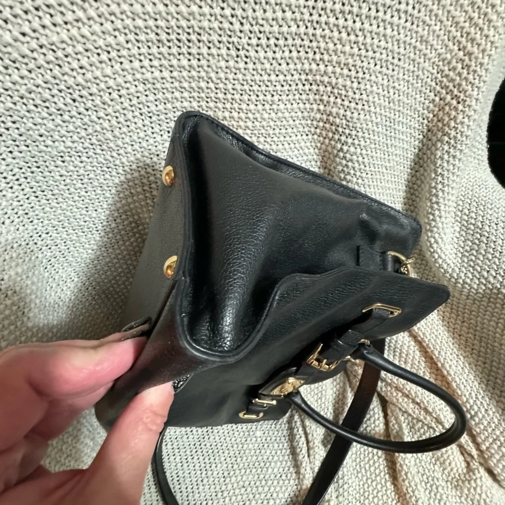 Michael Kors Black Leather Hamilton Satchel, Like‎ New